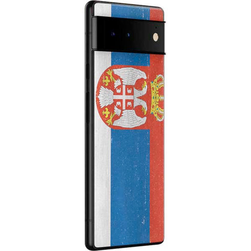 Serbia Flag Distressed Google Pixel 6 Skin
